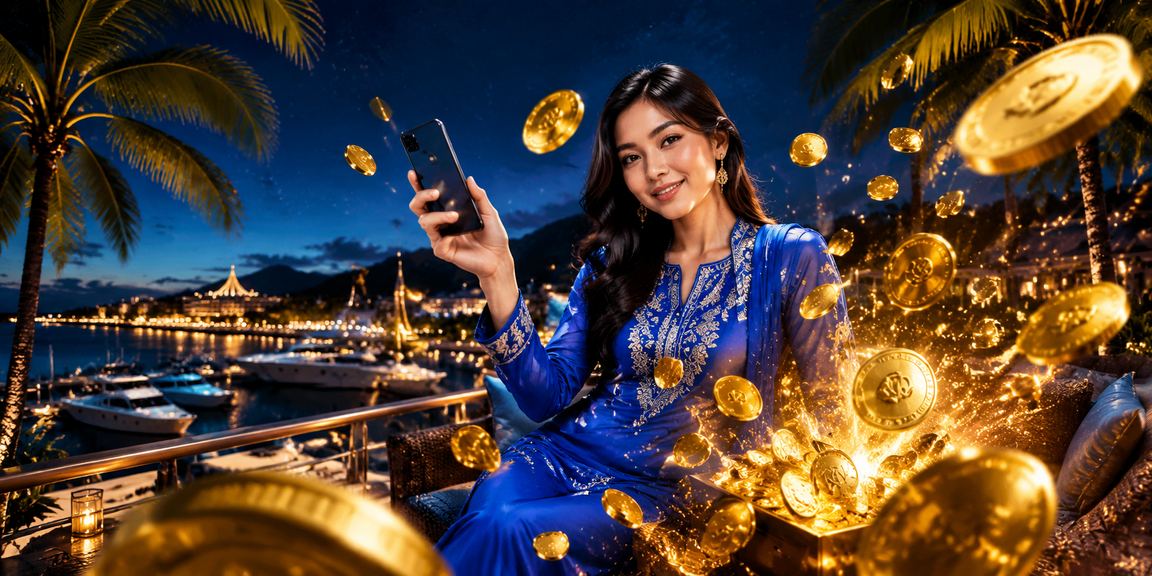 Pengguna wanita Malaysia menggunakan platform dg52 di Langkawi